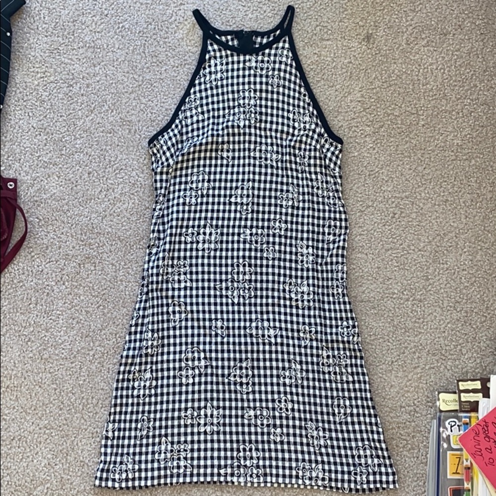 Plaid Flower Dress